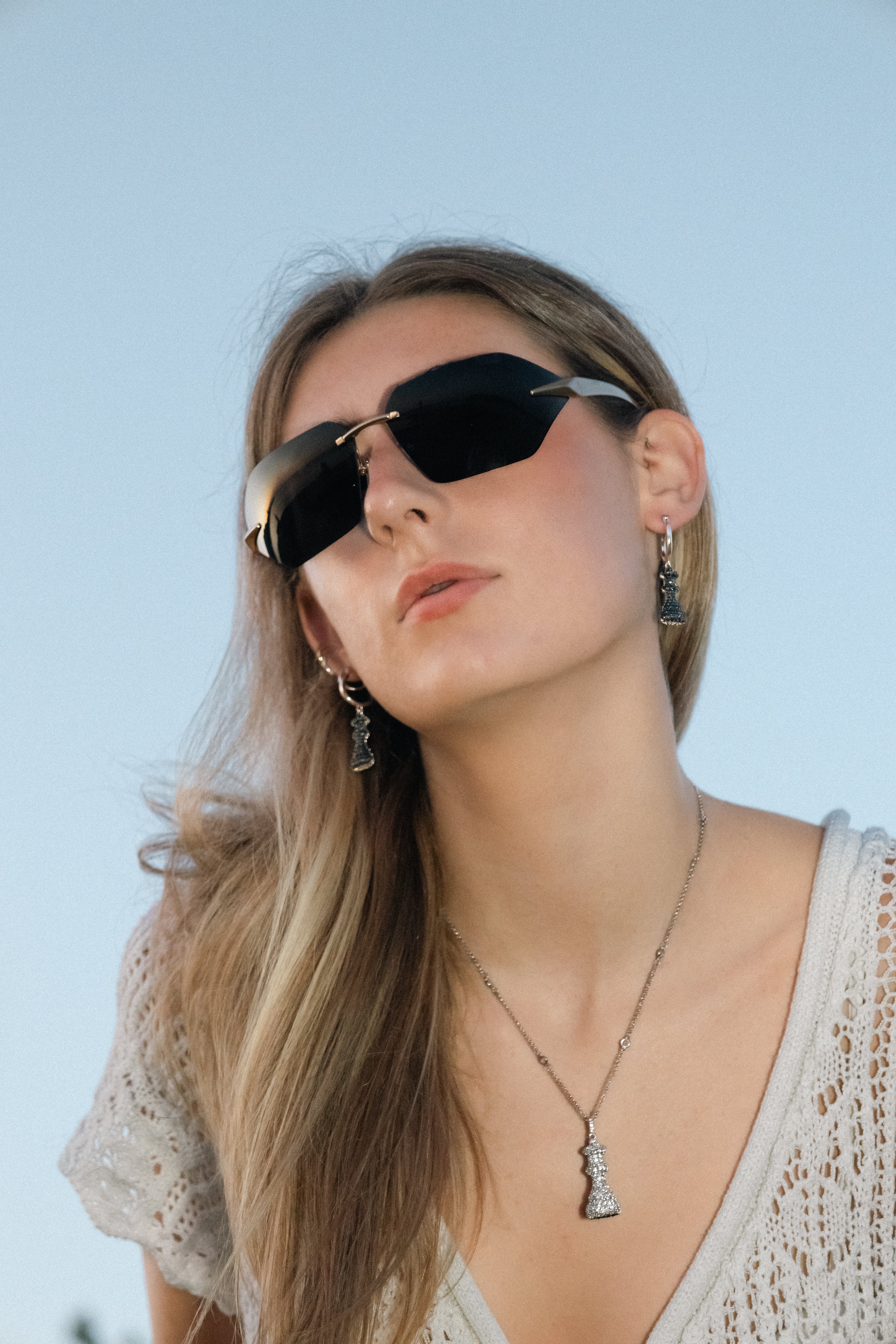 Chess Classic Queen Hoop Earrings