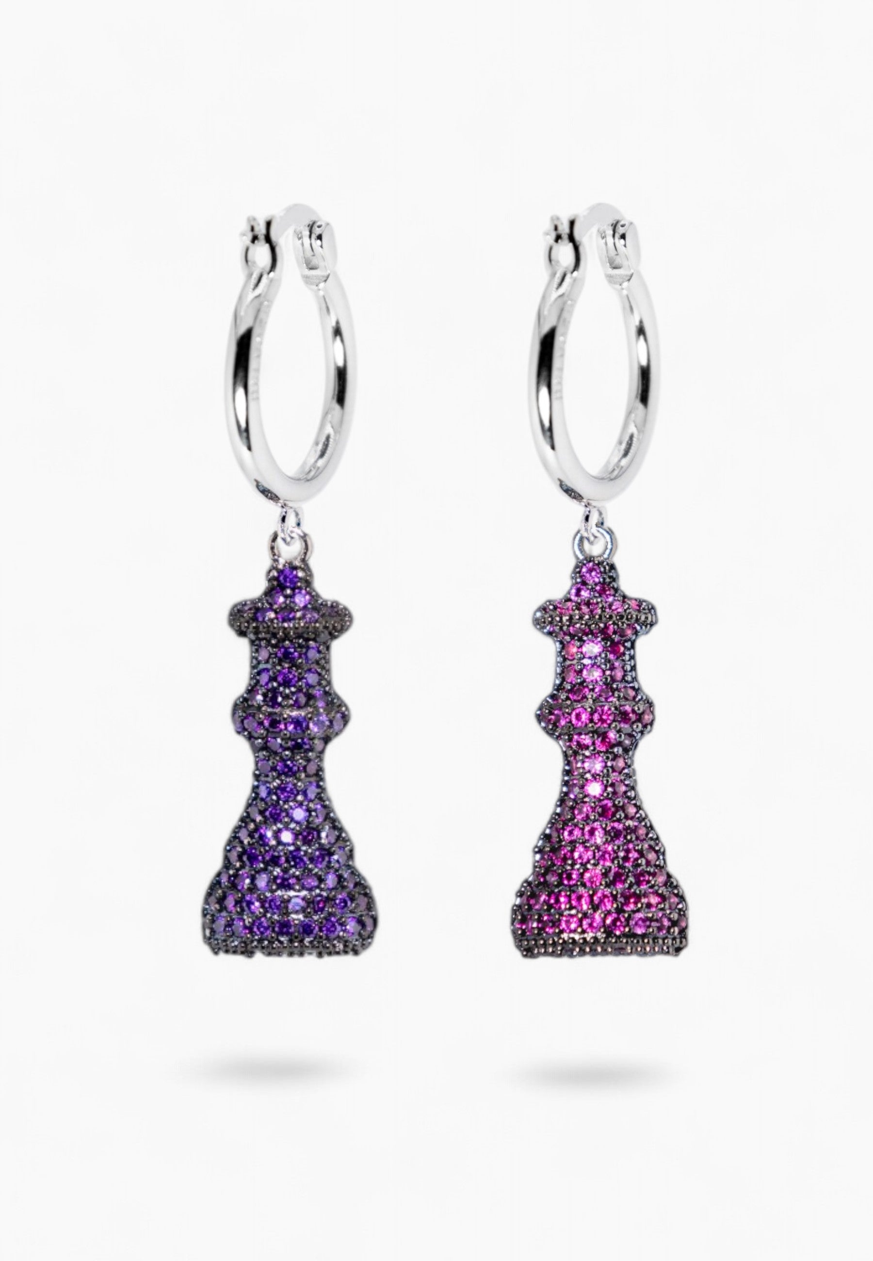 Chess Royal Queen Hoop Earrings