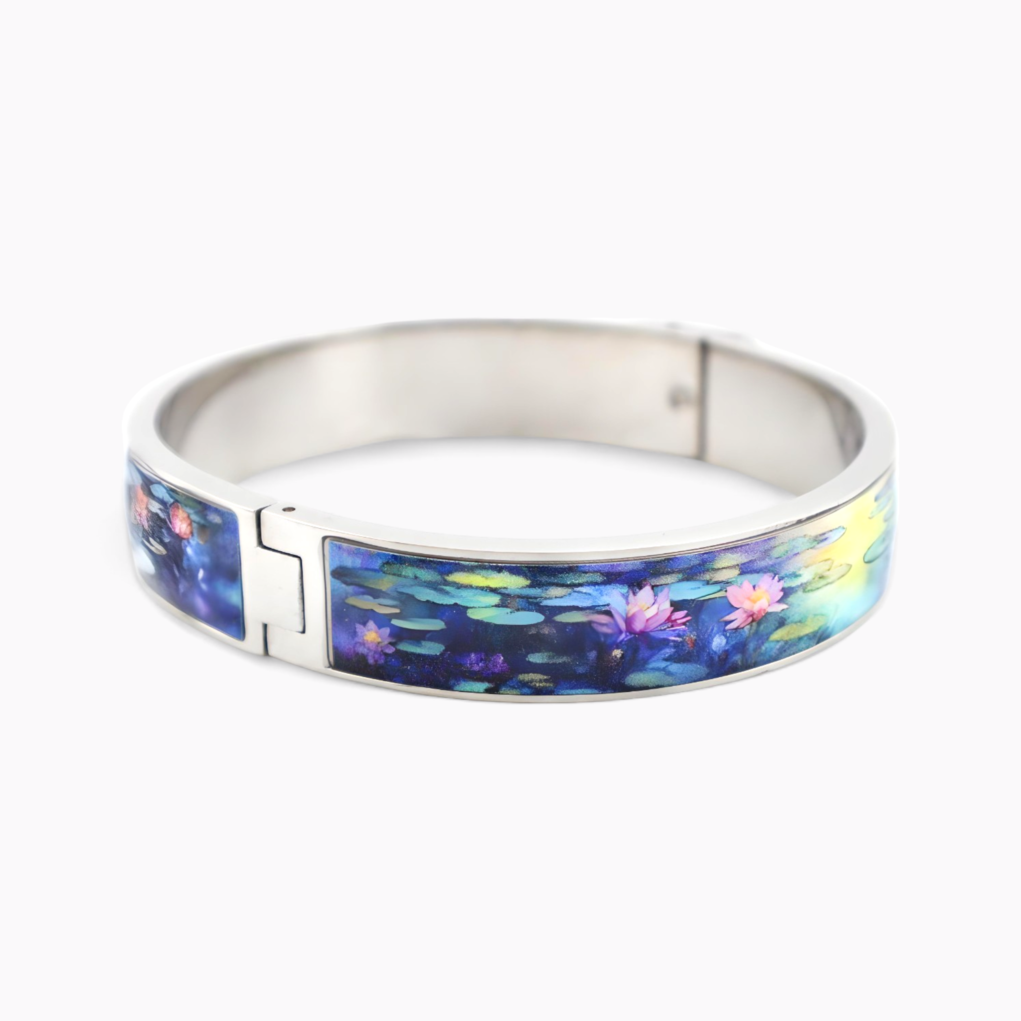 Monet Water Lilies Rhodium Bracelet