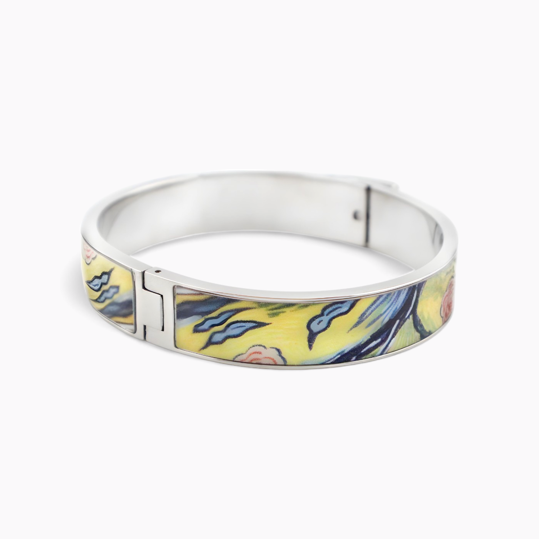 Van Gogh Floral Rhodium Bracelet