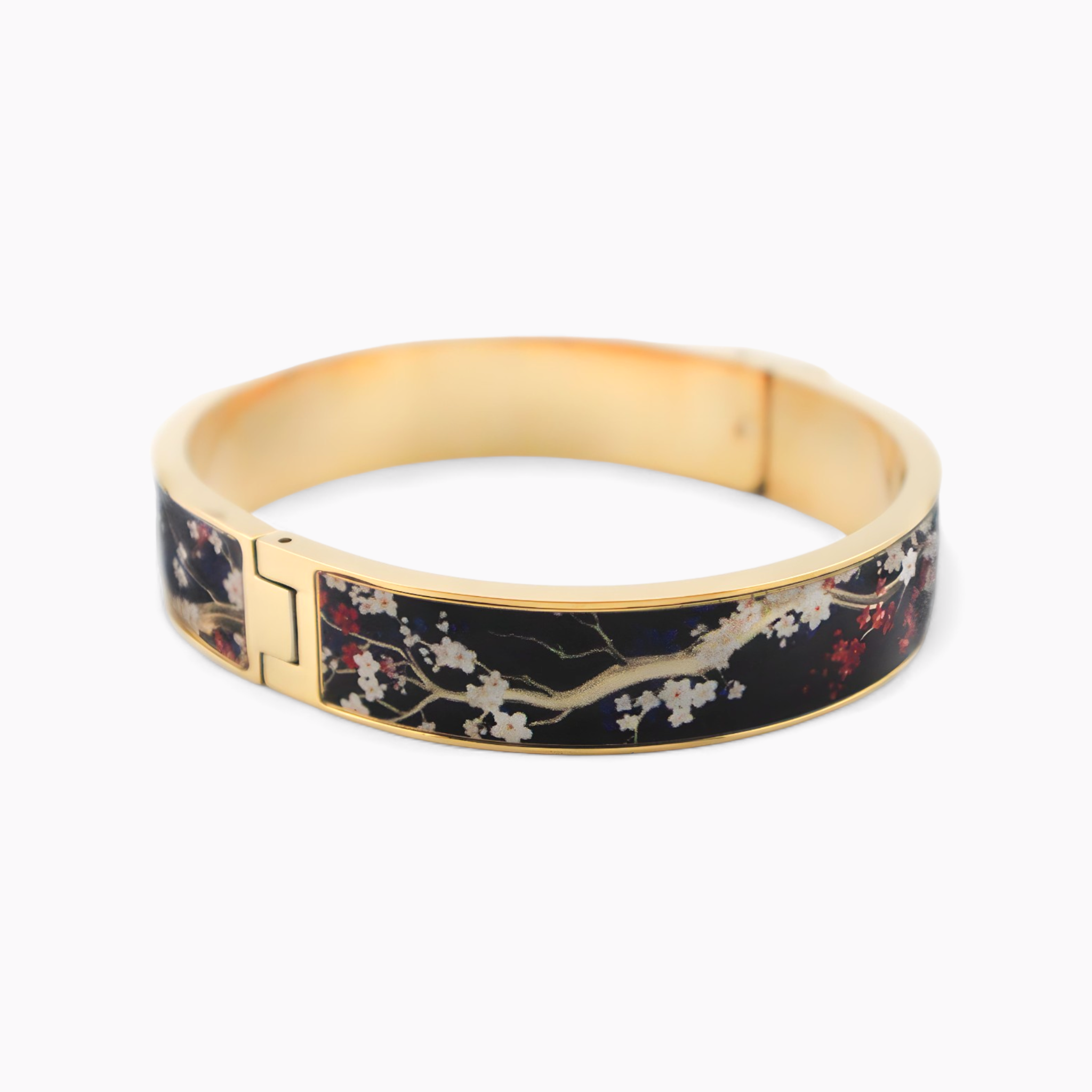 Van Gogh Dark Almond Blossoms Gold Bracelet