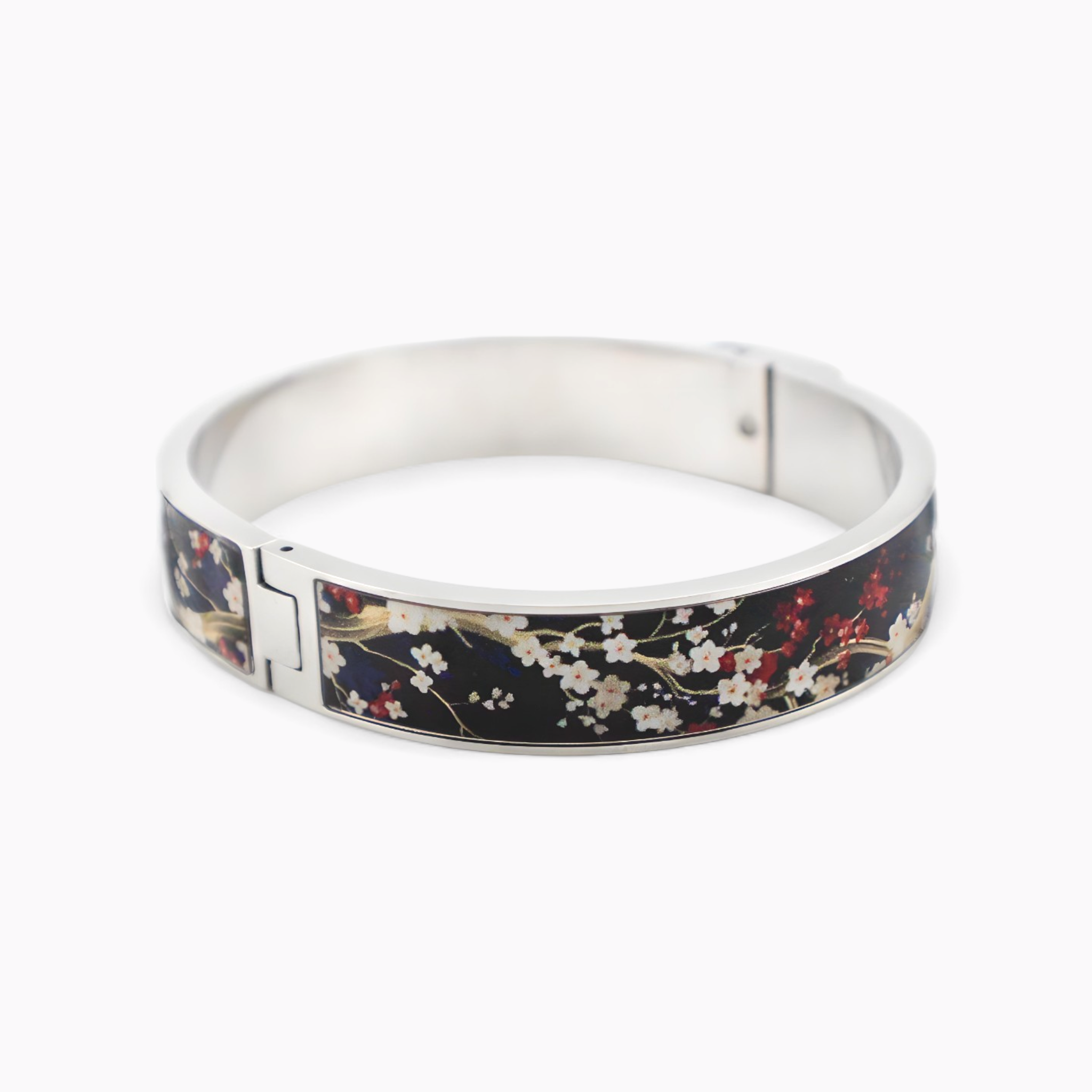 Van Gogh Dark Almond Blossoms Rhodium Bracelet