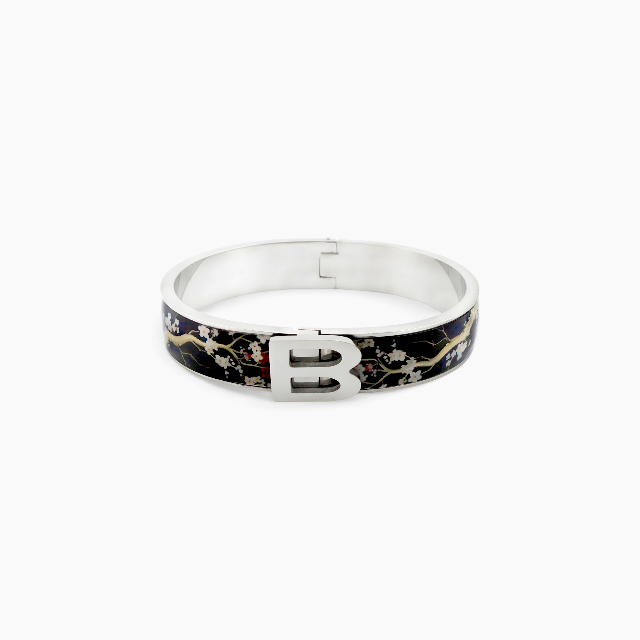 Van Gogh Dark Almond Blossoms Rhodium Bracelet