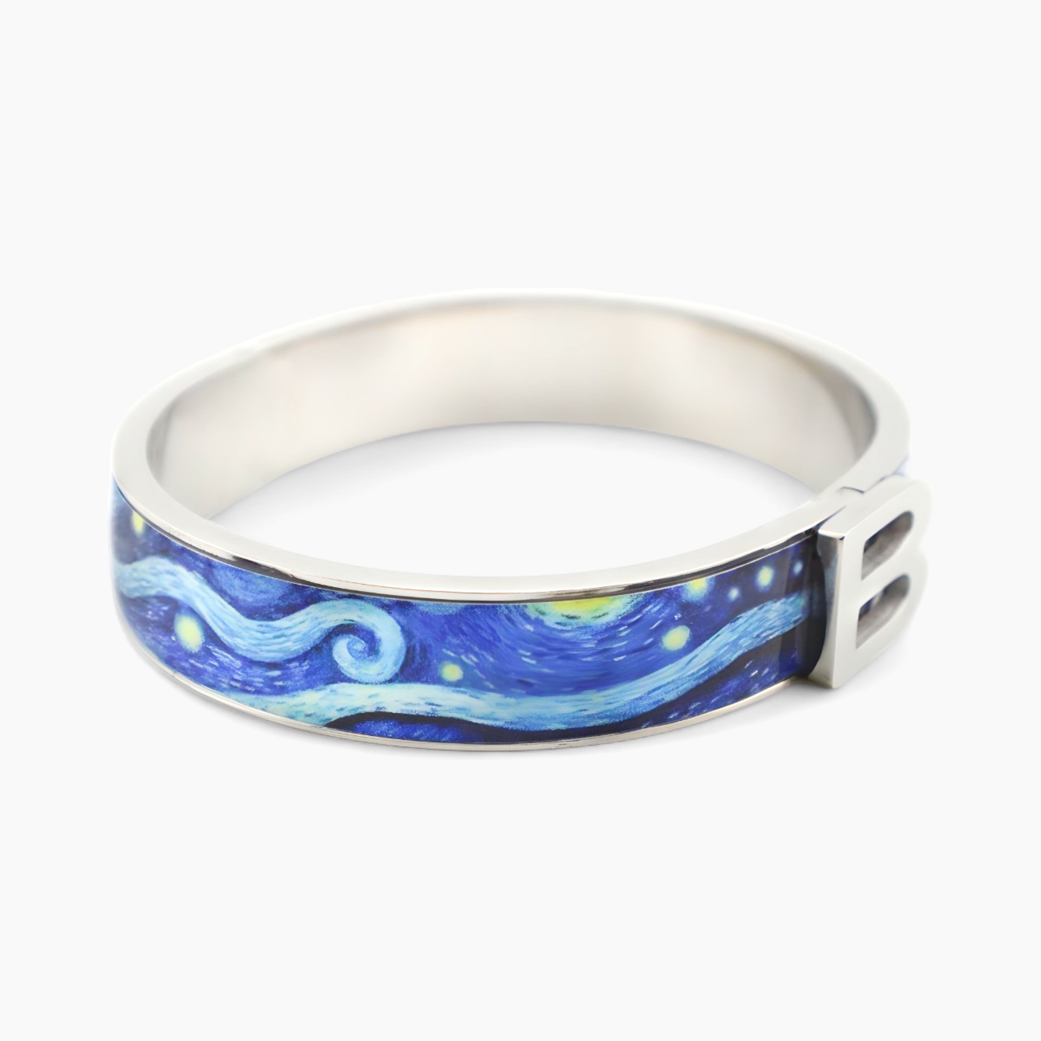 Van Gogh Starry Night Rhodium Bracelet