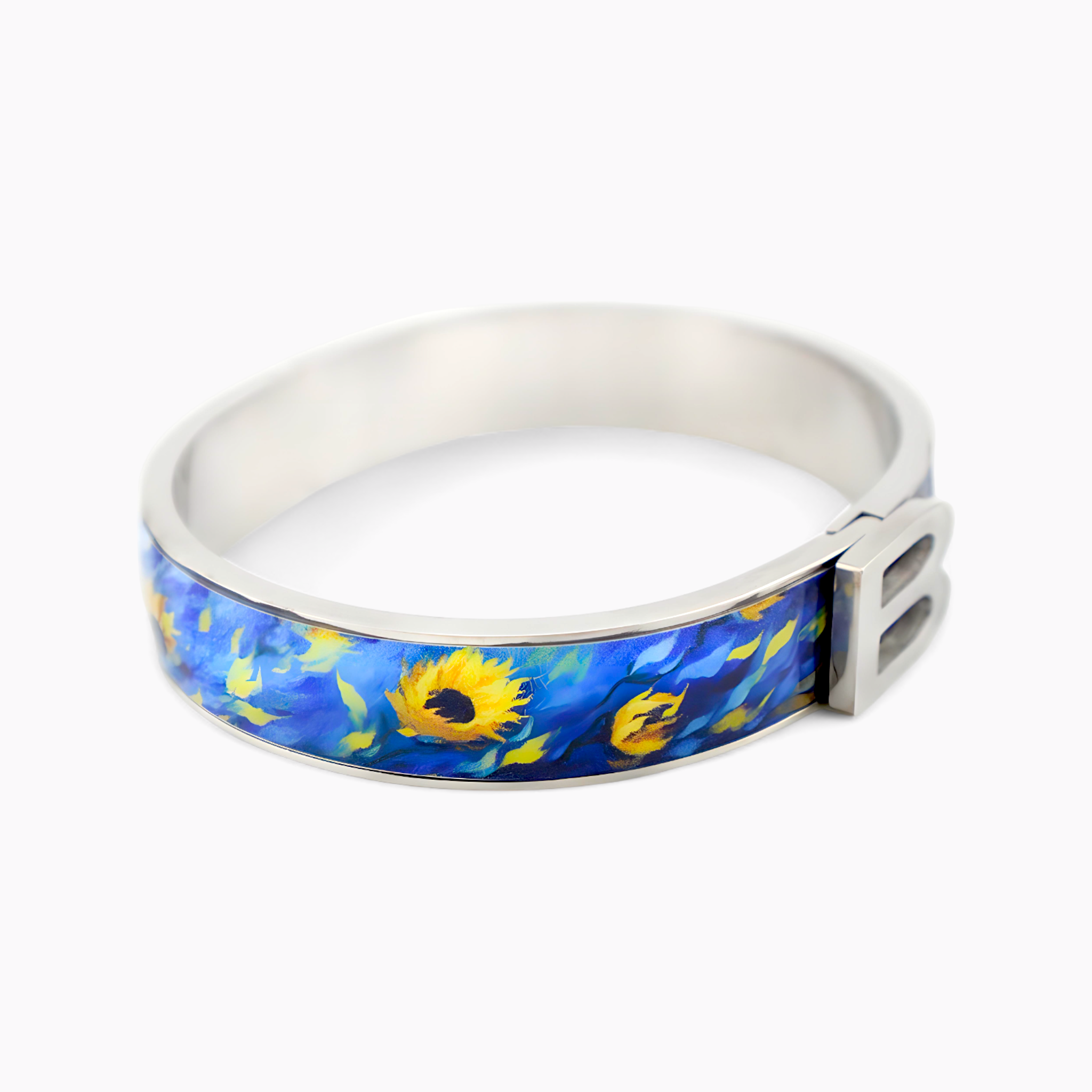 Van Gogh Sunflower Rhodium Bracelet